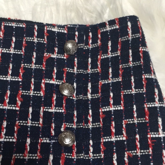 Navy Blue Talbots Tweed Skirt - Picture 7 of 8